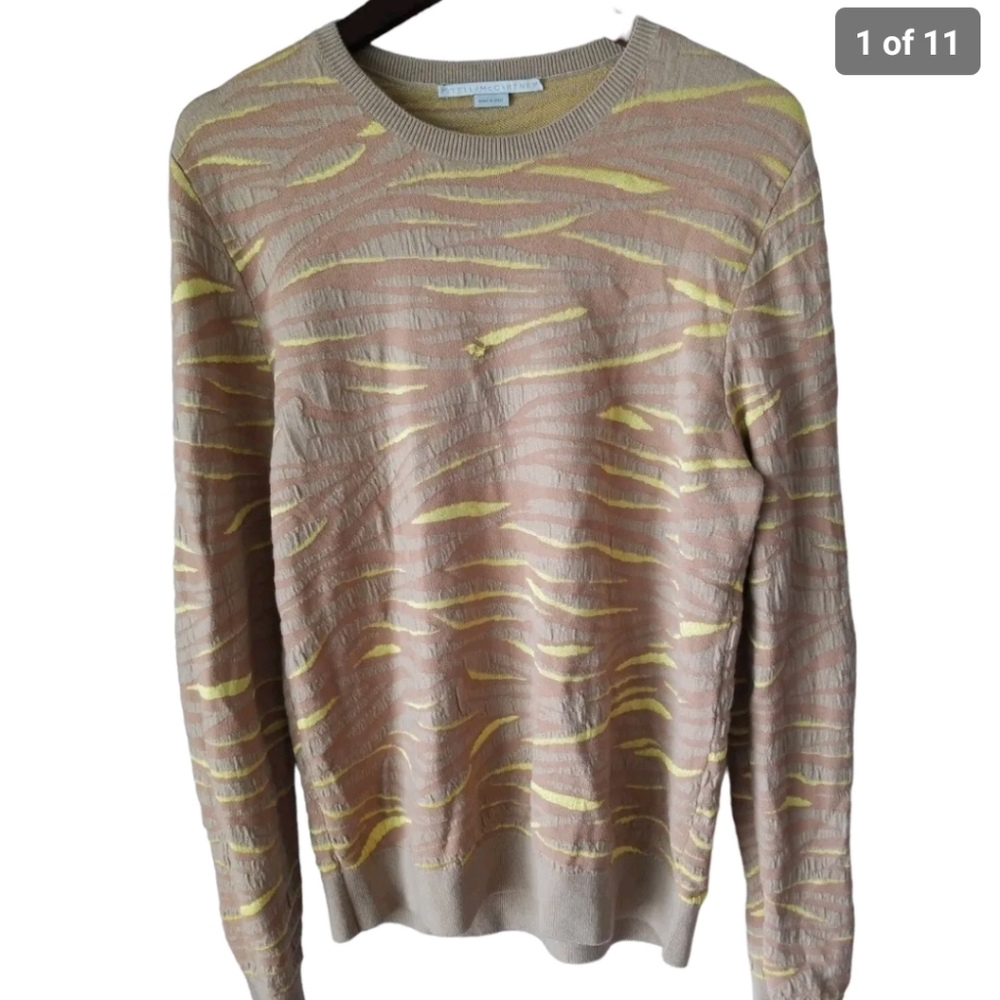 STELLA MCCARTNEY Women's Long Sleeve Round Neck Multicolor Pullover Sweater 46